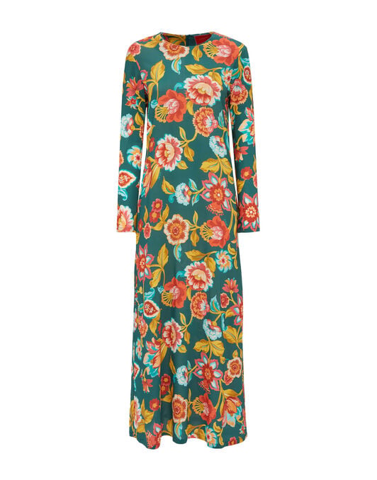 Long Sleeve Swing Dress La DoubleJ: Hottie Emerald Long Sleeve Swing Dress La DoubleJ: Hottie Emerald DRE0184VIS001
