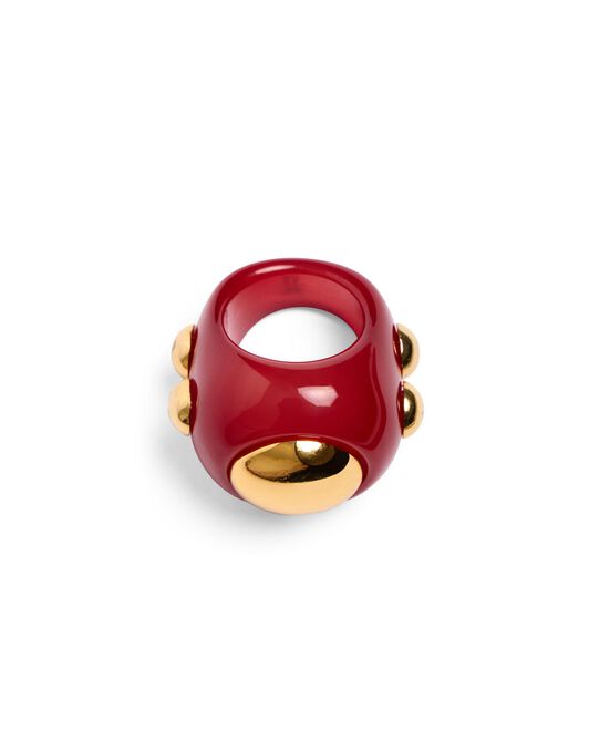 Hathor Ring La DoubleJ: Solid Red Hathor Ring La DoubleJ: Solid Red RIN0002POL005