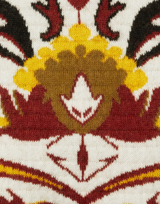 In My Power Mini Skirt La DoubleJ: Multicolor Ivory & Red SKI0169KNI177