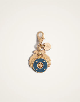 Medallion Charm La DoubleJ: 24k Gold Plate & Blue Enamel CHM0009BRA003