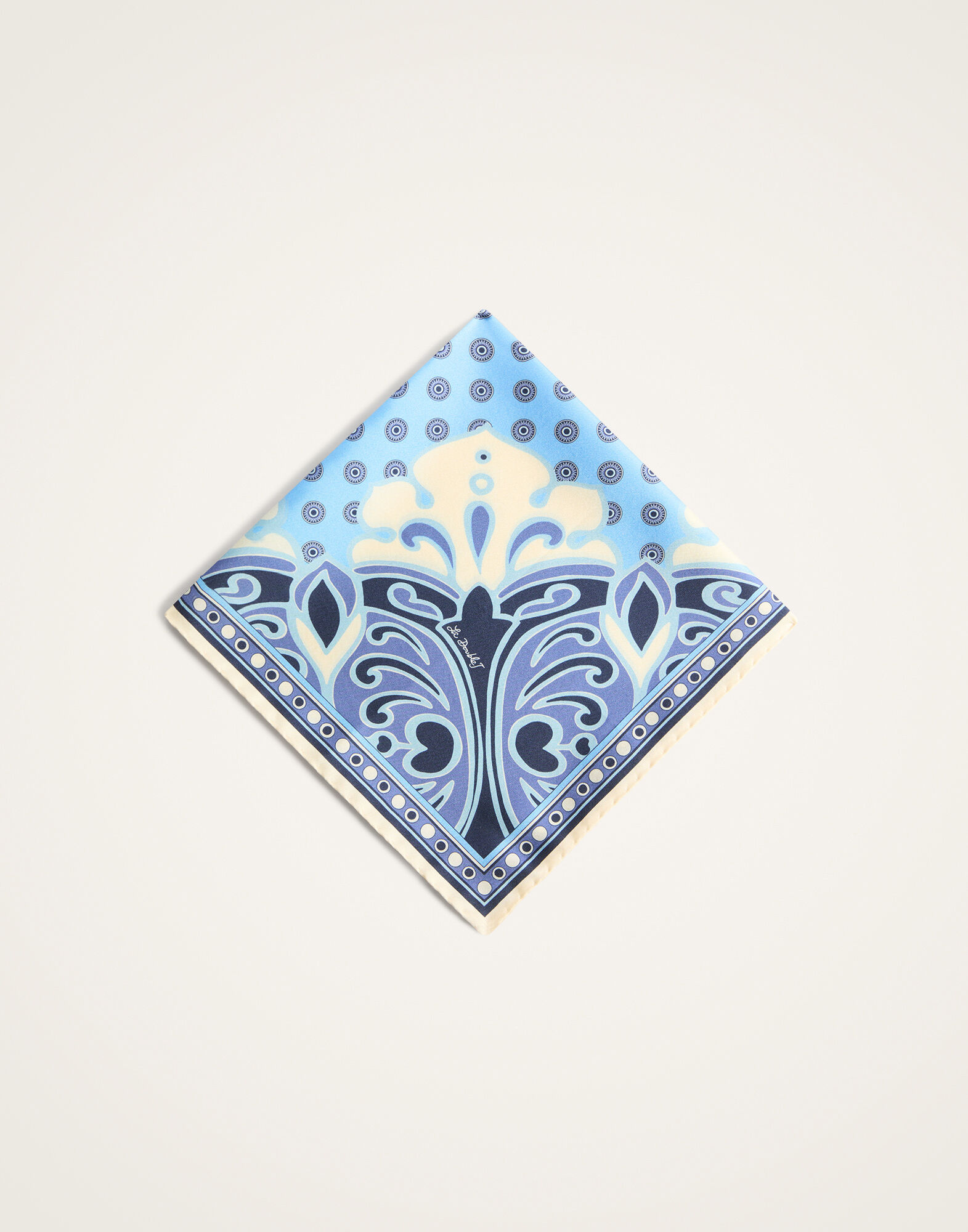 Foulard 45 La DoubleJ: Cocoon Placée Blue SCA0065SIL006