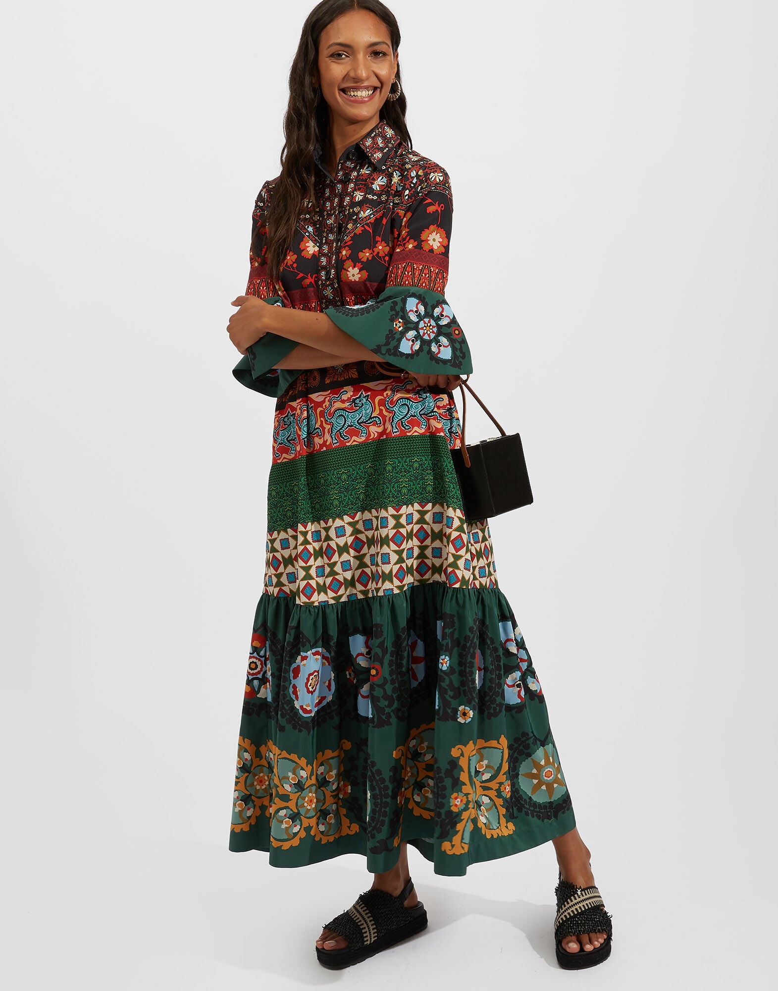 Artemis Dress La DoubleJ: Patchwork Placée Artemis Dress La DoubleJ: Patchwork Placée DRE0201FAI002