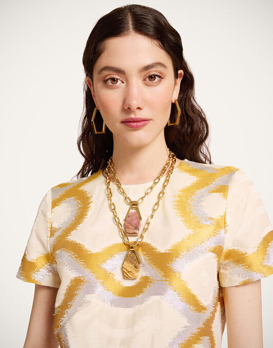Swing Dress La DoubleJ: Tackle Gold DRE0001JCQ081