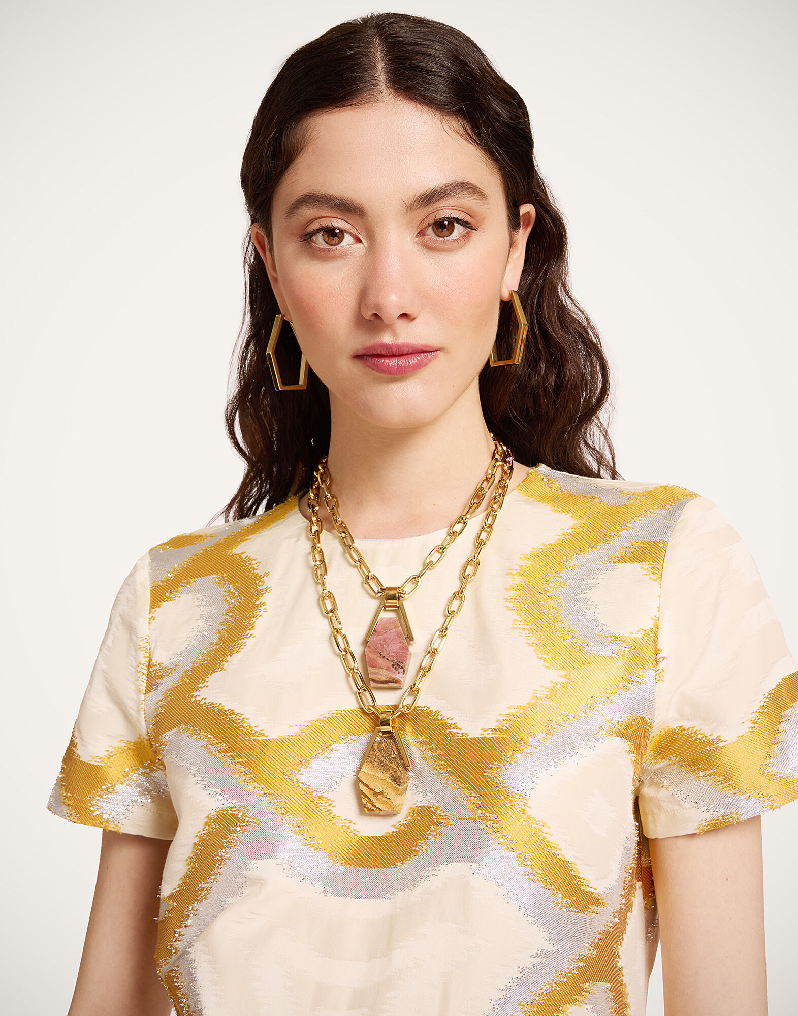 Swing Dress La DoubleJ: Tackle Gold DRE0001JCQ081