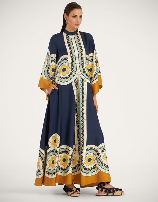 Magnifico Dress La DoubleJ: Mudejar Placée Blue DRE0232SIL006