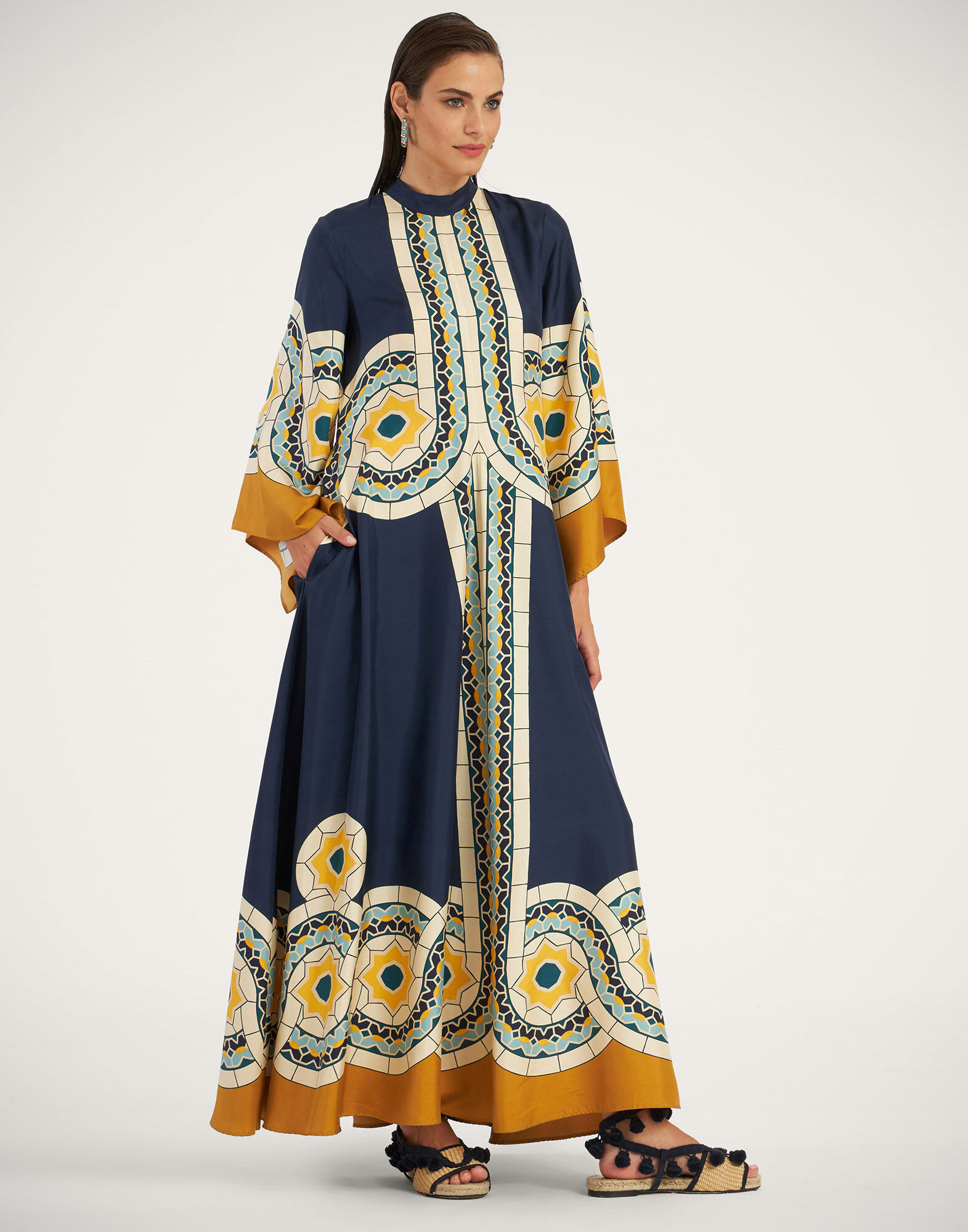 Magnifico Dress La DoubleJ: Mudejar Placée Blue DRE0232SIL006