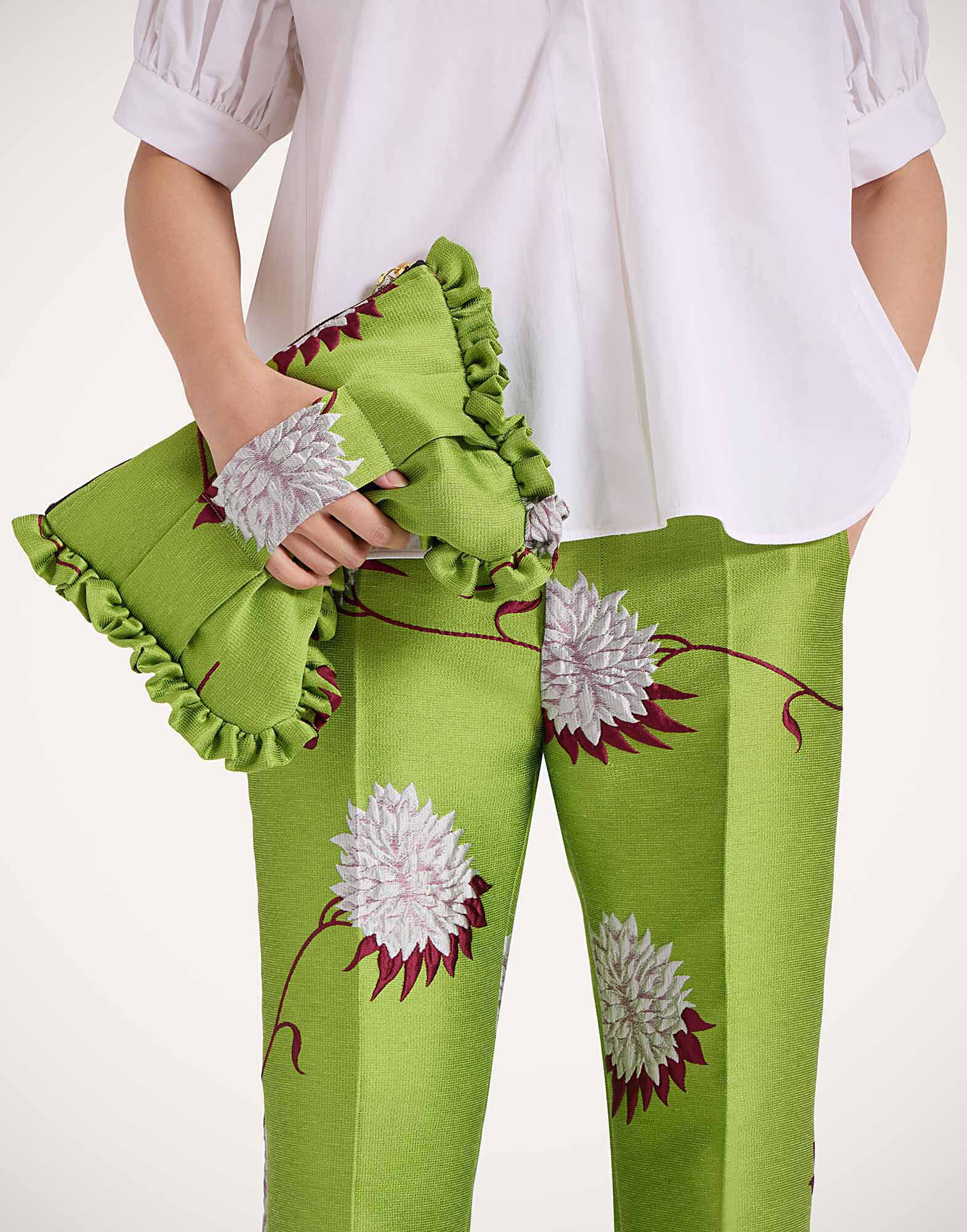 Hand Pochette La DoubleJ: Derby Lime BAG0059JCQ108