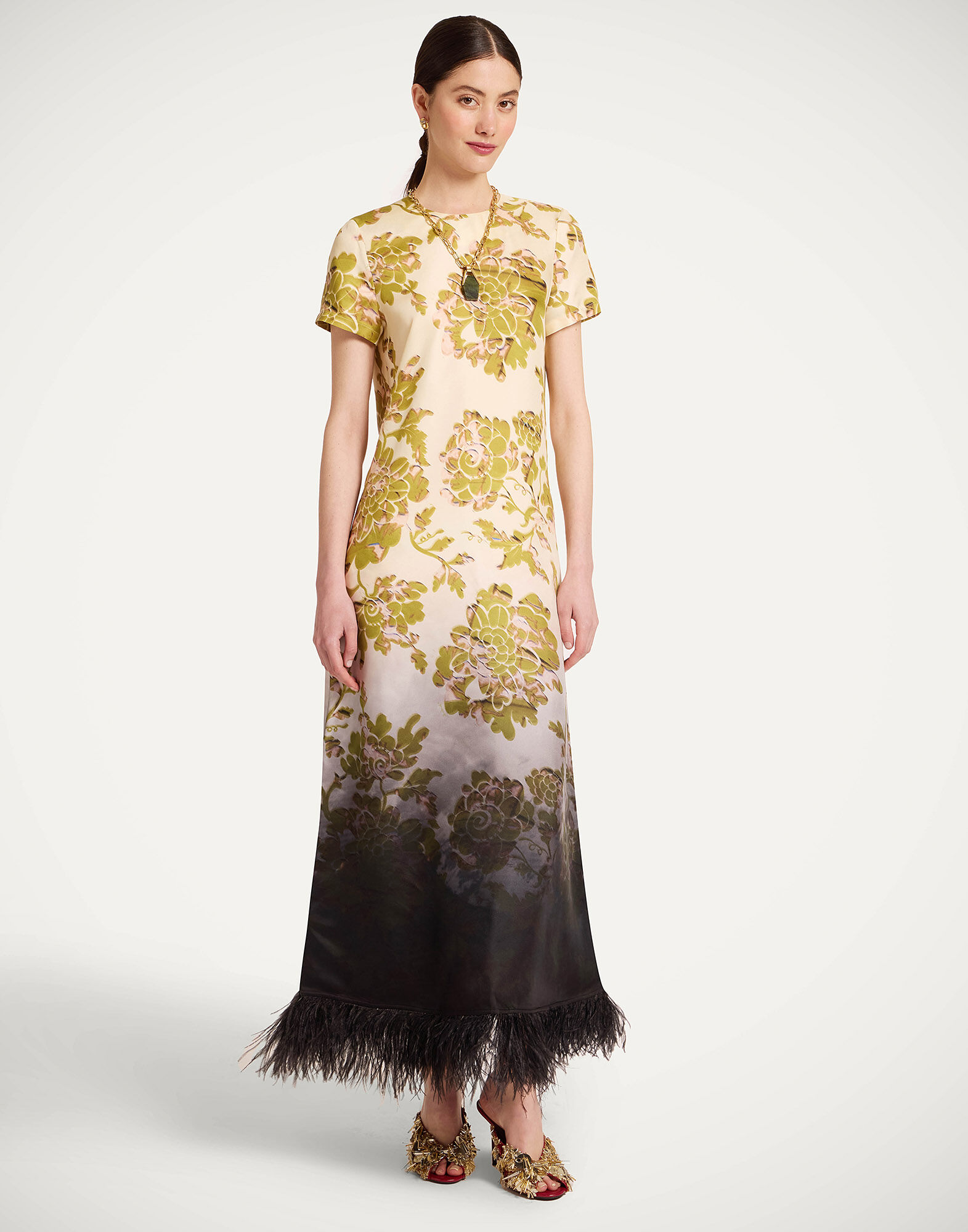 Swing Dress La DoubleJ: Oasis Ombré Placée Green & Black Swing Dress La DoubleJ: Oasis Ombré Placée Green & Black DRE0316SIL001