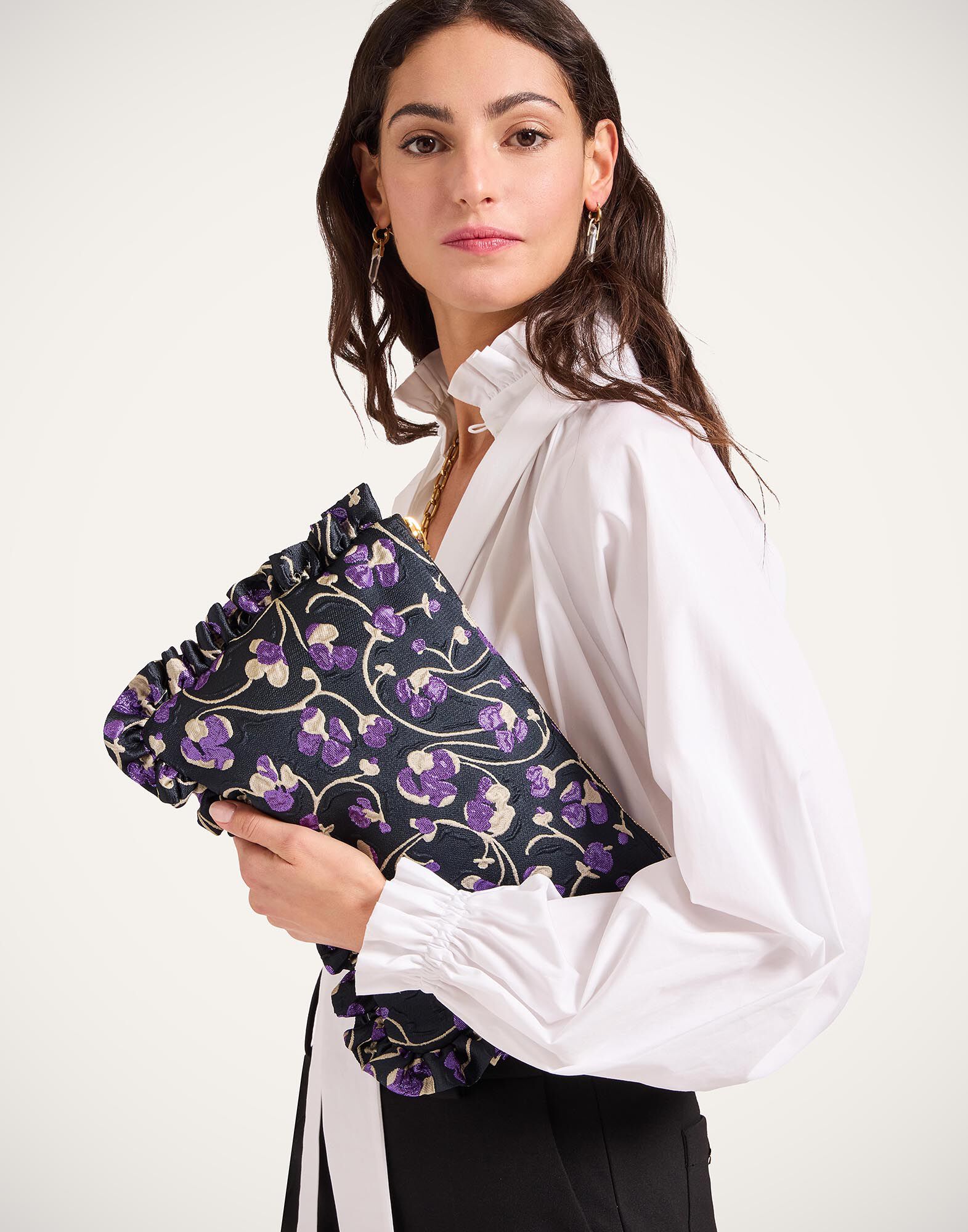 Hand Pochette La DoubleJ: Honeysuckle Black BAG0059JCQ128