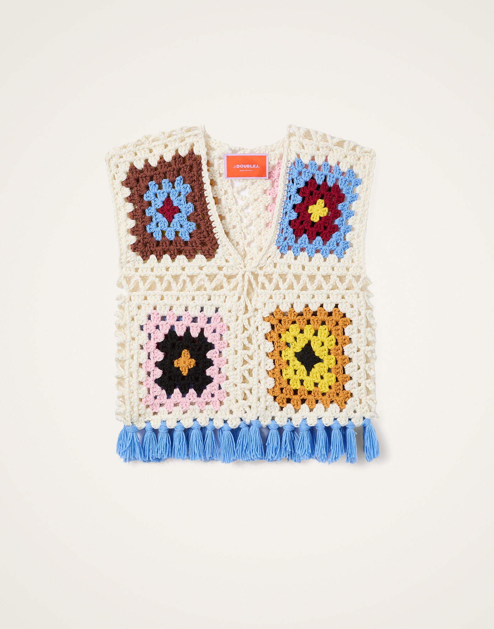 Sole Star Crochet Top La DoubleJ: Flower Tile Ivory Sole Star Crochet Top La DoubleJ: Flower Tile Ivory PUL0306KNI145