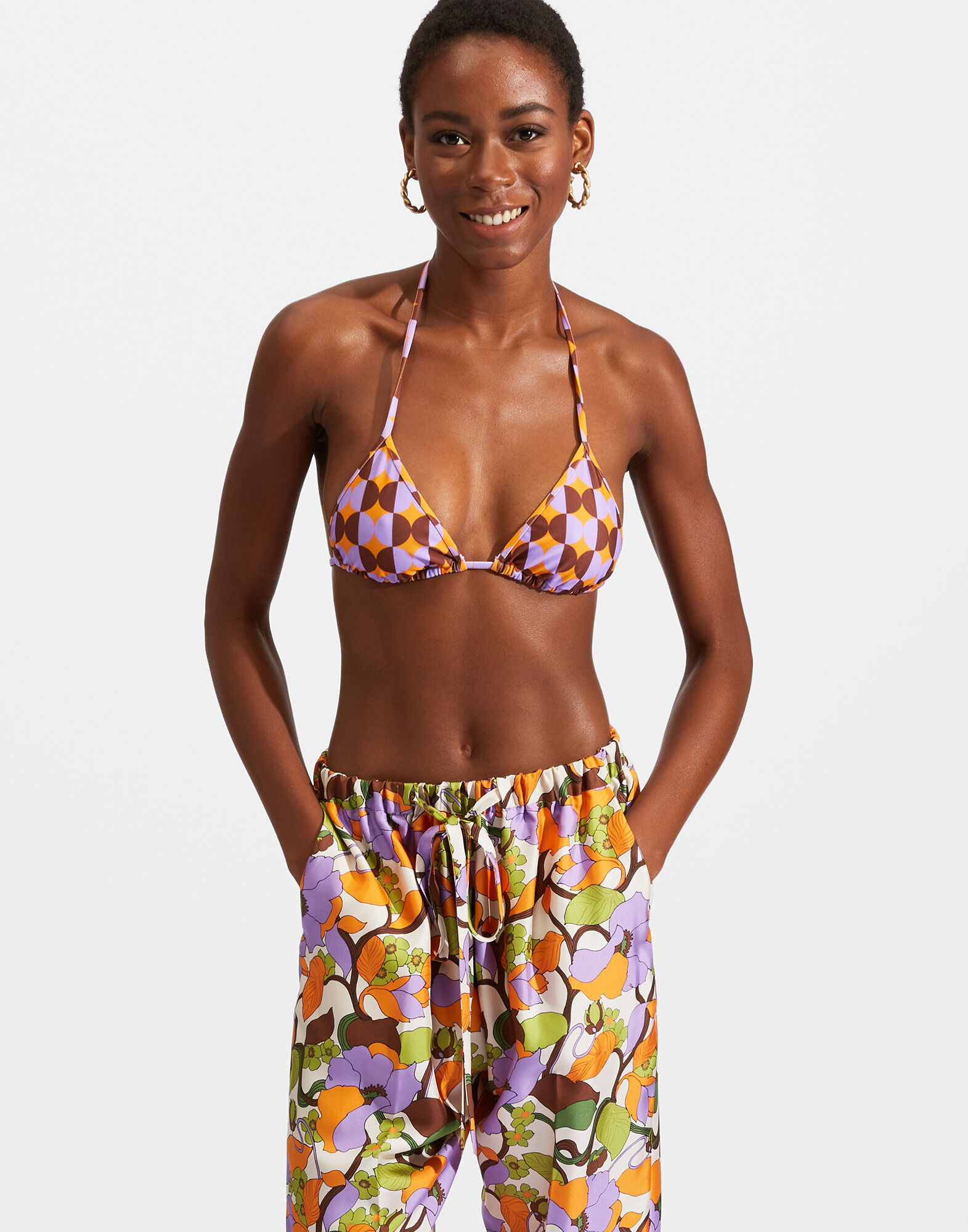 Triangle Bikini Top La DoubleJ: Mezzaluna Orange SWI0003LYC001