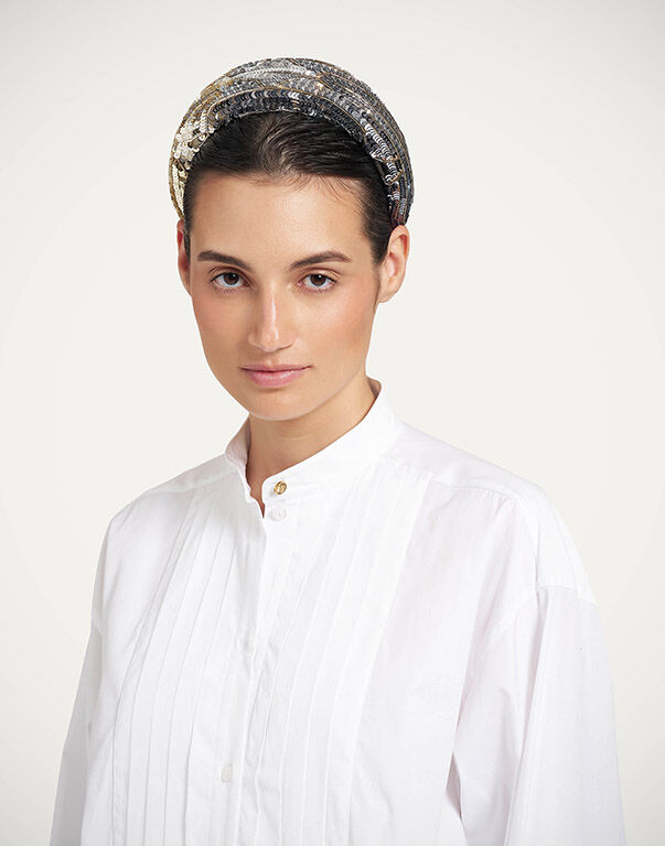 Medici Headband La DoubleJ: Dixie Silver Medici Headband La DoubleJ: Dixie Silver HEB0027EMB219