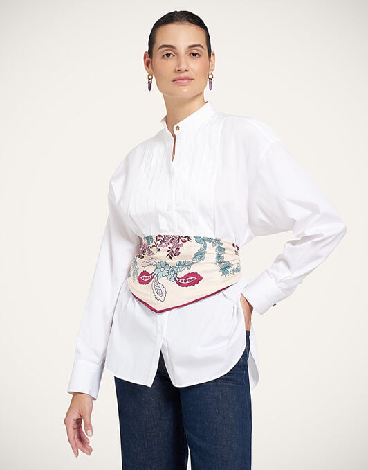 Diamond Scarf La DoubleJ: Wispy Placée Ivory Diamond Scarf La DoubleJ: Wispy Placée Ivory SCA0105SIL006