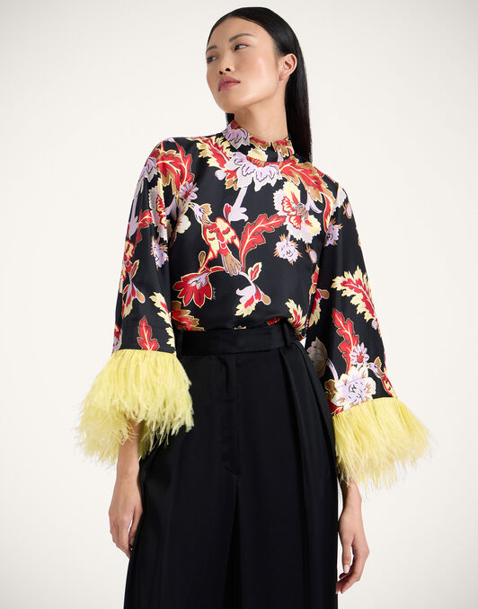 Make An Exit Top La DoubleJ: Lark Black TOP0104SIL001