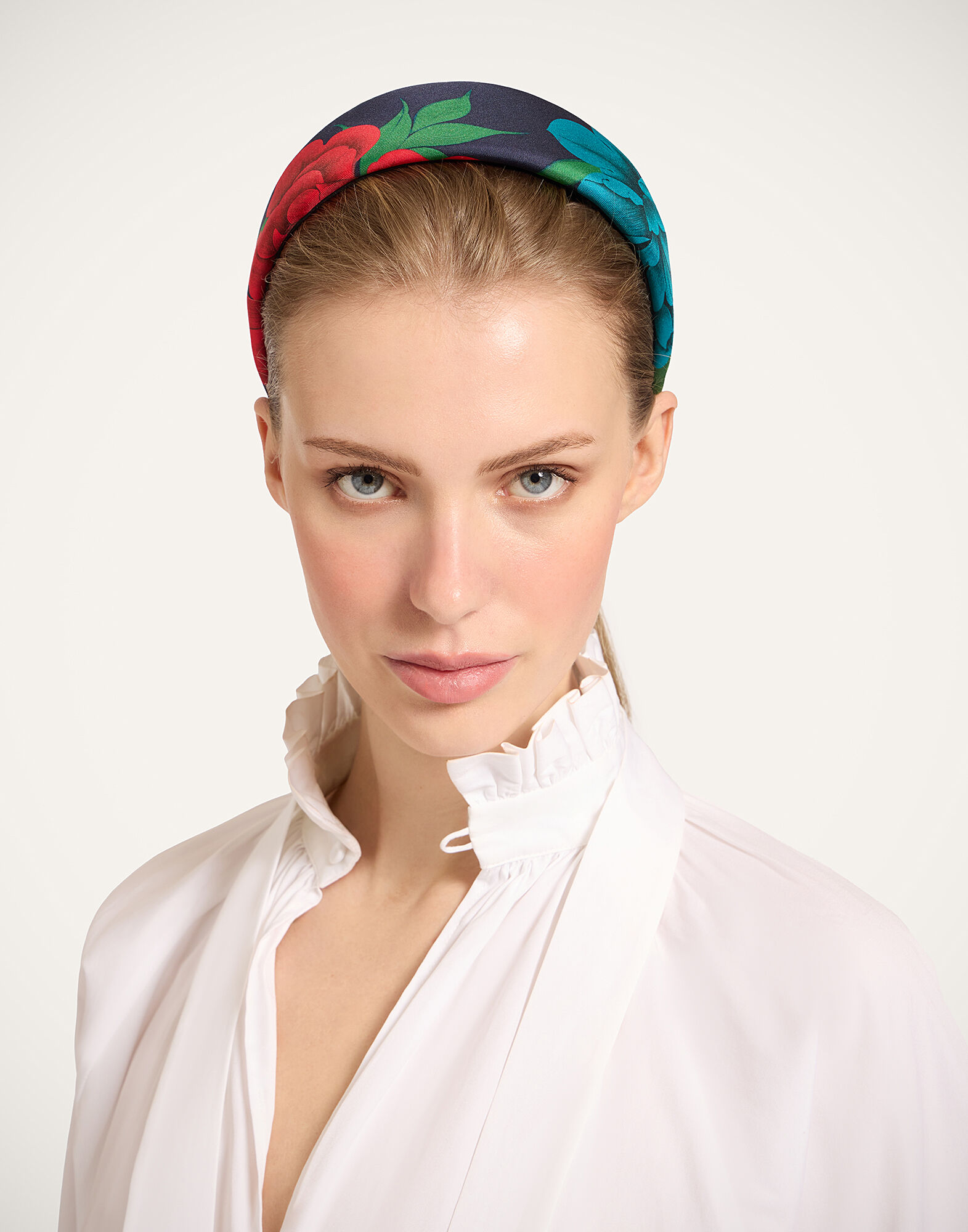Flat Headband La DoubleJ: Queen Peony Blue Flat Headband La DoubleJ: Queen Peony Blue HEB0023FOD001
