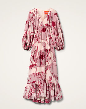 Eve-Ning V Dress La DoubleJ: Sylph Fil Coupé Pink DRE0867FCP007