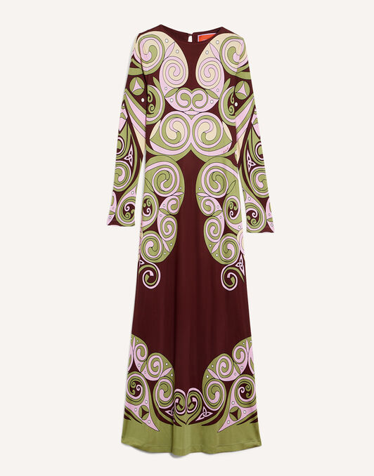 Slinky Swing Dress La DoubleJ: Kells Swirl Placée Burgundy Slinky Swing Dress La DoubleJ: Kells Swirl Placée Burgundy DRE1141JER082