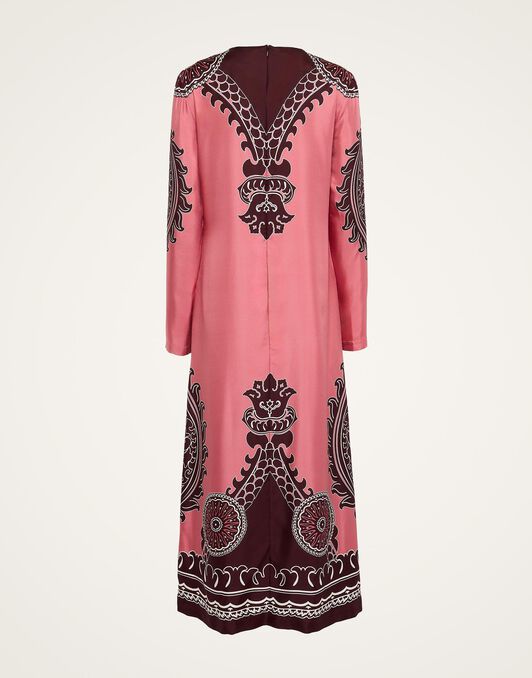 Long Sleeve Swing Dress La DoubleJ: Oltrarno Placée Pink DRE0231SIL006
