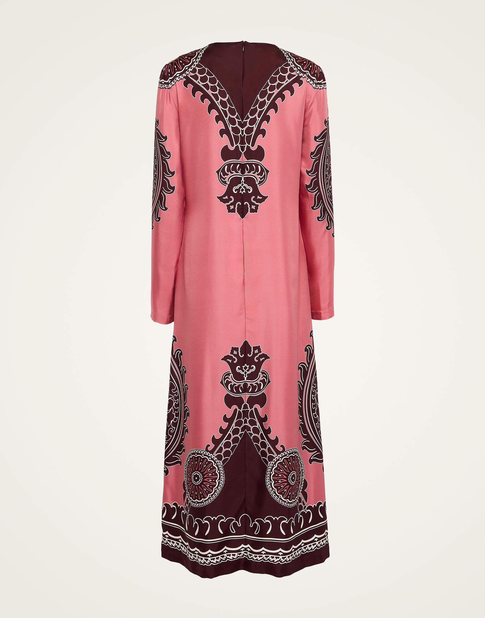 Long Sleeve Swing Dress La DoubleJ: Oltrarno Placée Pink DRE0231SIL006