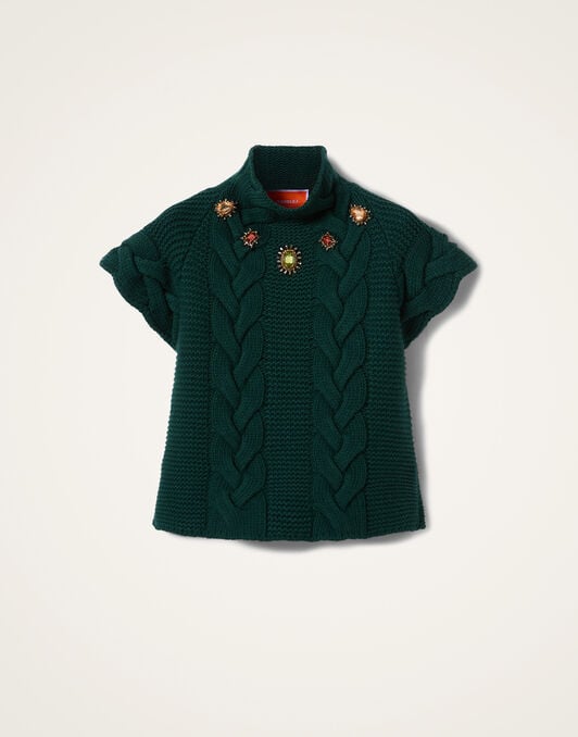 Portrait Top La DoubleJ: Solid Green PUL0204KNI120