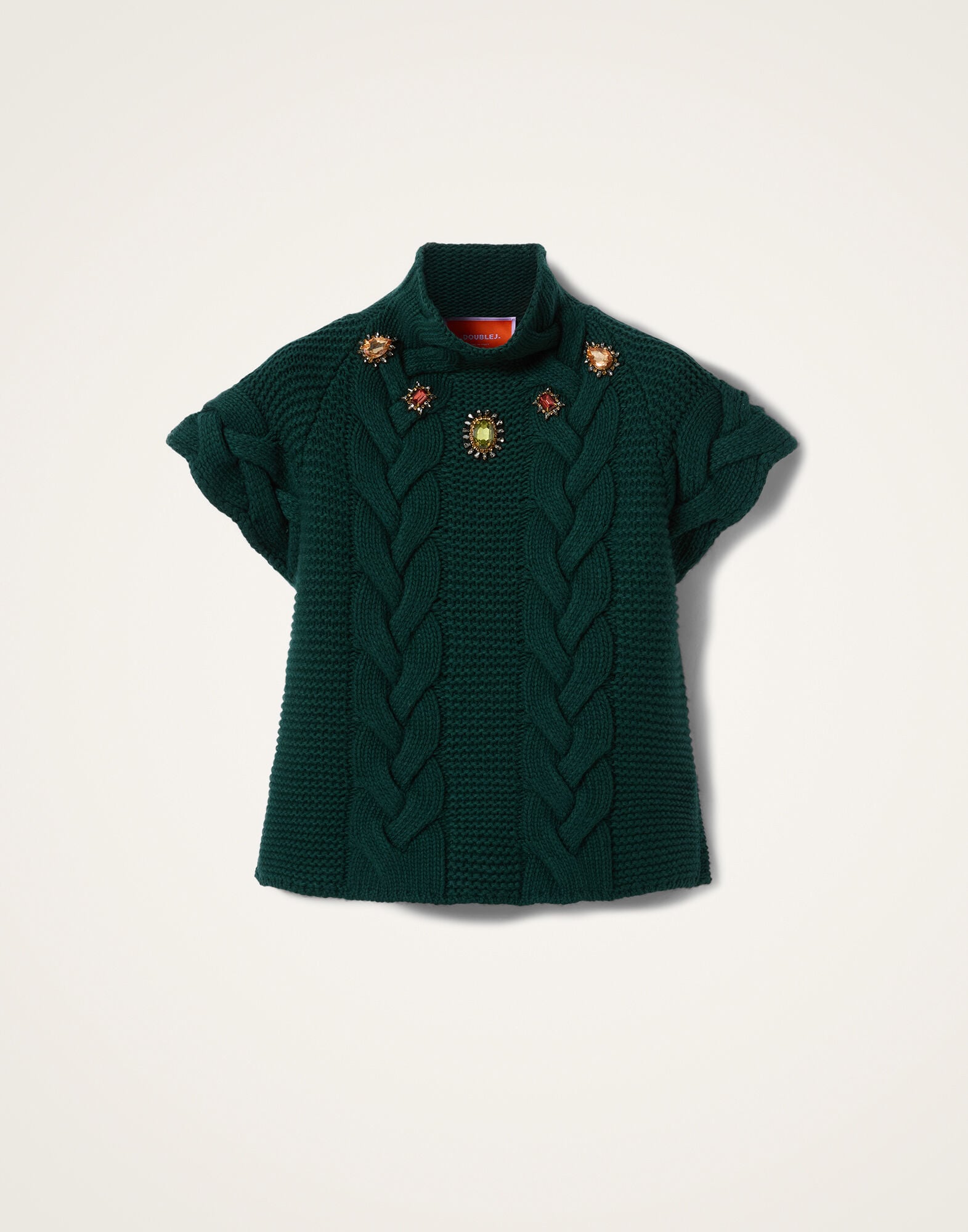 Portrait Top La DoubleJ: Solid Green PUL0204KNI120