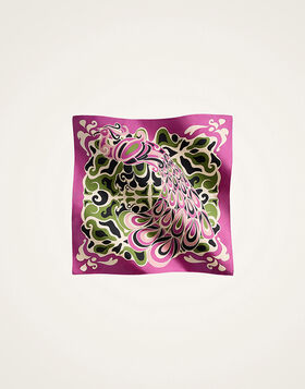 Foulard 90 La DoubleJ: Phoenix Placée Pink SCA0067SIL006