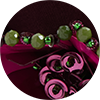 Flat Headband La DoubleJ: Burgundy HEB0028EMB222