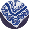Medium Tablecloth La DoubleJ: Big Pineapple Blu (Placée) Medium Tablecloth La DoubleJ: Big Pineapple Blu (Placée) TBC0002LIN001