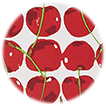 Round Printed Tray La DoubleJ: Cherries Avorio Round Printed Tray La DoubleJ: Cherries Avorio TRA0002WOD001