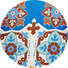 Cortile Shirt La DoubleJ: Tiles Degrade Placée Blue SHI0074COT015