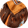 Reversible Fringe Foulard 90 La DoubleJ: Chamberlain Placée Orange Reversible Fringe Foulard 90 La DoubleJ: Chamberlain Placée Orange SCA0073SIL006