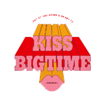 Slogan T-shirt La DoubleJ: Kiss Big Time Slogan T-shirt LaDoubleJ: Kiss Big Time SHI0031JER010