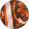 Foulard 45 La DoubleJ: Chamberlain Placée Orange SCA0065SIL006